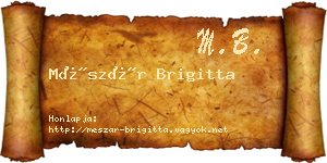 Mészár Brigitta névjegykártya
